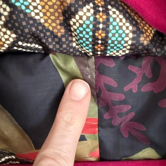 NWT FARM RIO TROPICAL RAUTI METALLIC REVERSIBLE BEADED ZIP, PUFFER JACKET SZ XL - Picture 5 of 8